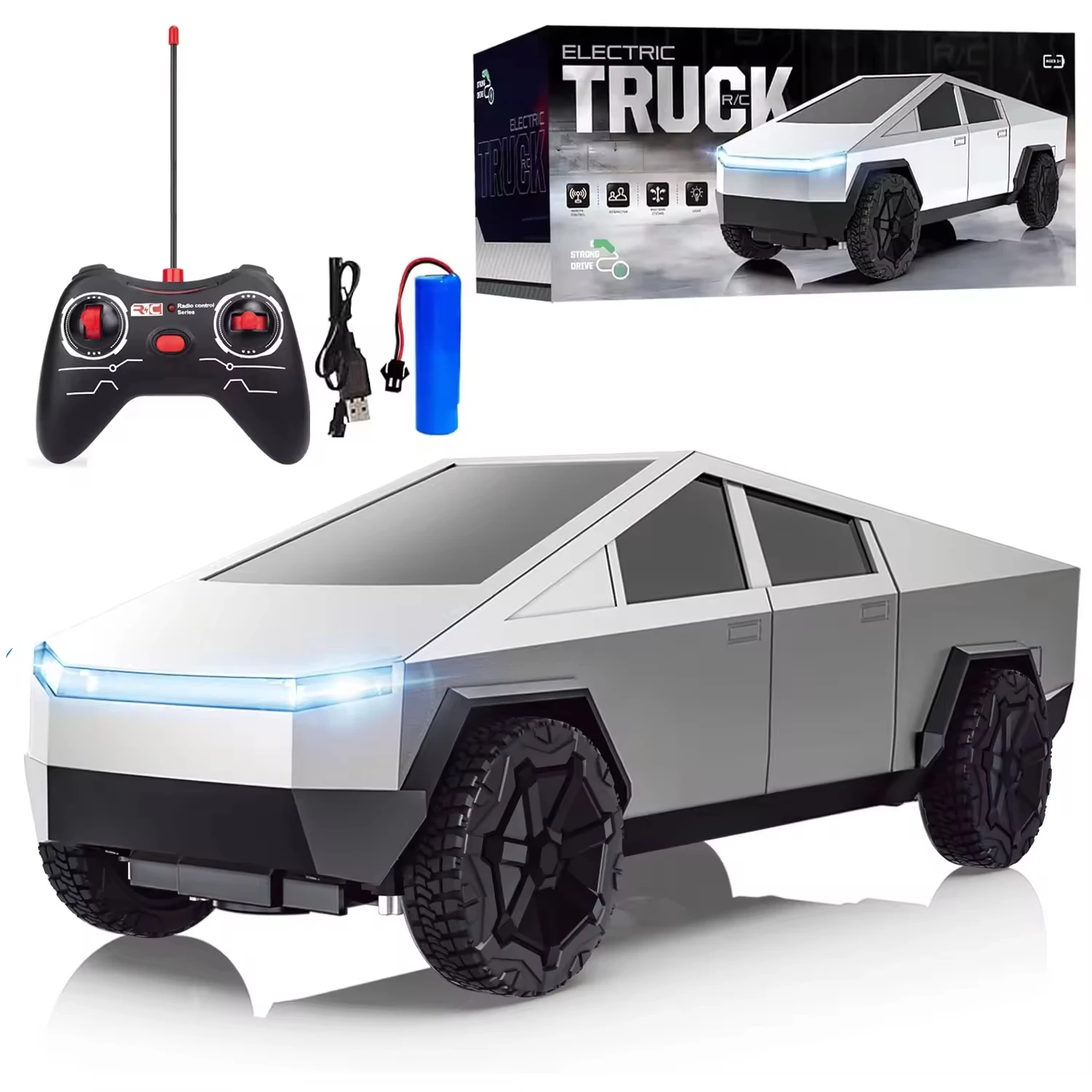 Drone Or Rc Car - 1:24 RC Cybertruck Pickup 4WD سيارة