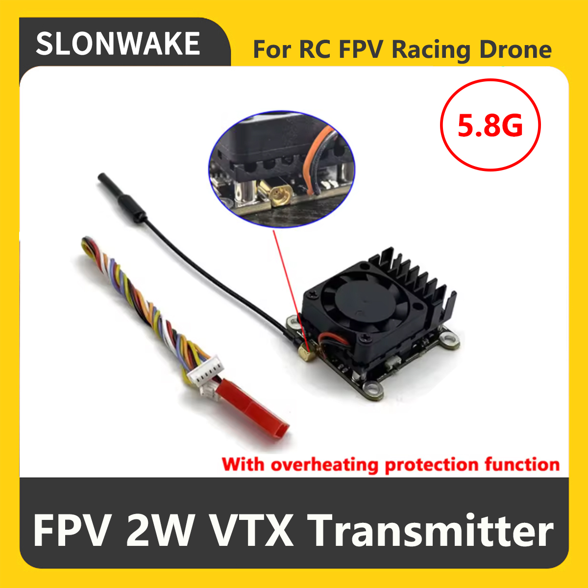 جهاز إرسال SLONWAKE 5.8G 2000m - مراجعة Drone Rc Remote وسعره