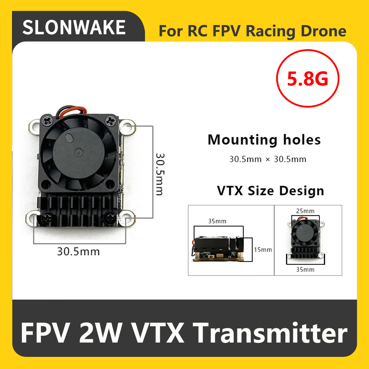 جهاز إرسال SLONWAKE 5.8G 2000m - مراجعة Drone Rc Remote وسعره